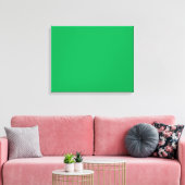 Een groen scherm tegen een witte achtergrond canvas afdruk (Insitu (Woonkamer))