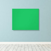 Een groen scherm tegen een witte achtergrond canvas afdruk (Insitu (Houten vloer))