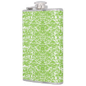 Een groen-witte abstracte achtergrond heupfles (Links)