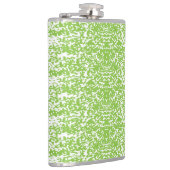 Een groen-witte abstracte achtergrond heupfles (Rechts)