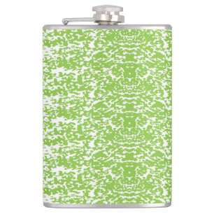 Een groen-witte abstracte achtergrond heupfles