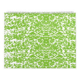 Een groen-witte abstracte achtergrond kalender