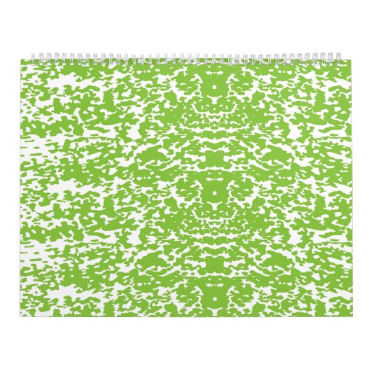 Een groen-witte abstracte achtergrond kalender (Hoes)