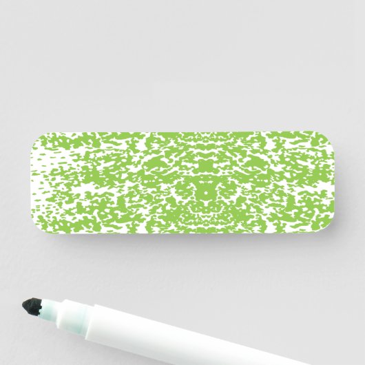 Een groen-witte abstracte achtergrond naamplaatje (In situ)