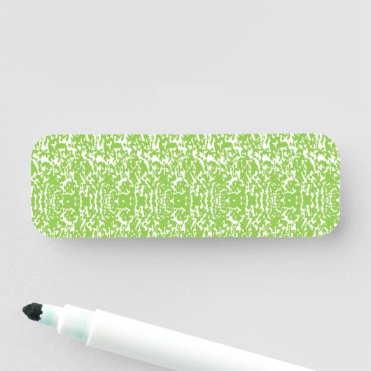 Een groen-witte abstracte achtergrond naamplaatje (In situ)