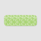 Een groen-witte abstracte achtergrond naamplaatje (Voorkant)