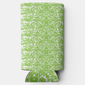 Een groen-witte abstracte achtergrond seltzer blikjeskoeler (Achterkant)