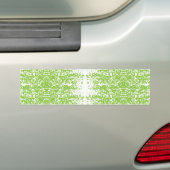 Een groen-witte achtergrond met kleine stippen bumpersticker (Op auto)