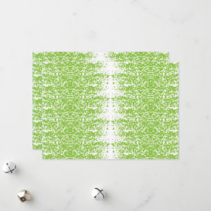Een groen-witte achtergrond met kleine stippen feestdagenkaart