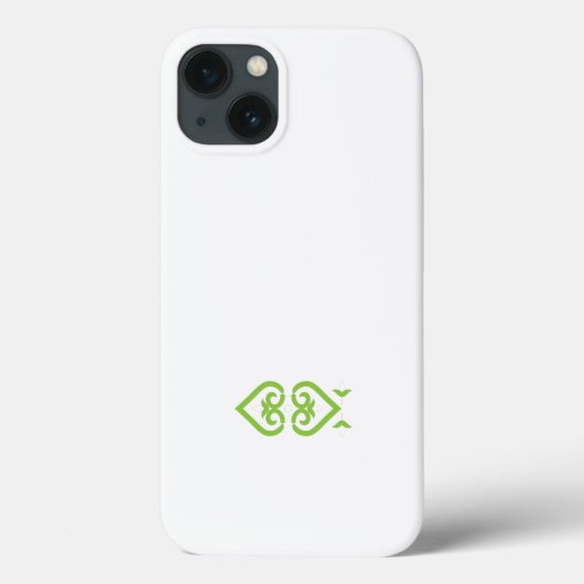 Een groen-witte logo met een gestileerd ontwerp Case-Mate iPhone case (Achterkant)