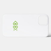 Een groen-witte logo met een gestileerd ontwerp Case-Mate iPhone case (Achterkant (horizontaal))