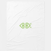 Een groen-witte logo met een gestileerd ontwerp fleece deken (Voorkant)