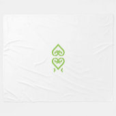 Een groen-witte logo met een gestileerd ontwerp fleece deken (Voorkant (Horizontaal))
