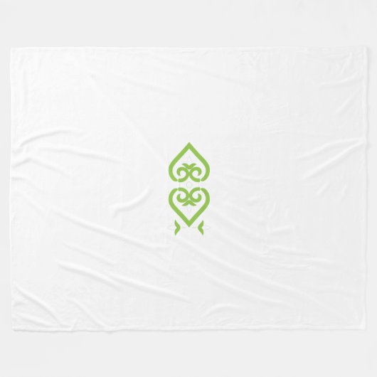 Een groen-witte logo met een gestileerd ontwerp fleece deken (Voorkant (Horizontaal))
