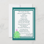 Een groene Abstracte kerstfeestdag Kaart (Achterkant)