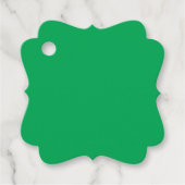 Een groene achtergrond met een bedankjes labels (Voorkant)