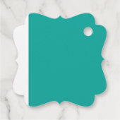 Een groene achtergrond met een bedankjes labels (Achterkant)