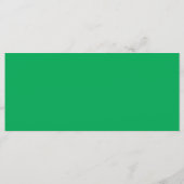 Een groene achtergrond met een menu (Achterkant)