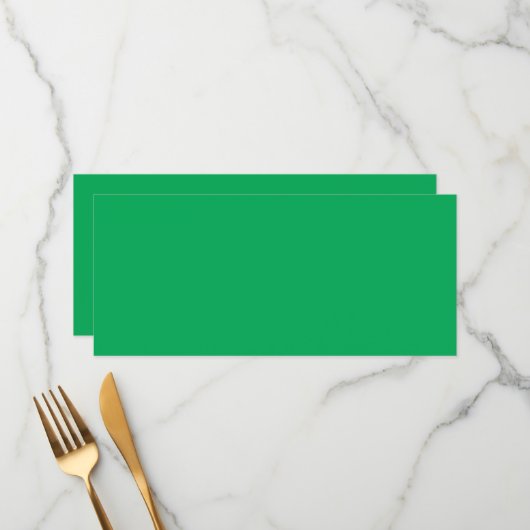 Een groene achtergrond met een menu (Voorkant / Achterkant in situ)