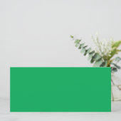 Een groene achtergrond met een menu (Staand voorkant)