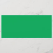 Een groene achtergrond met een menu (Voorkant)