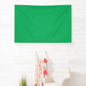 Een groene achtergrond met een spandoek (Insitu)
