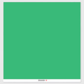 Een groene achtergrond met een sticker (Vel)