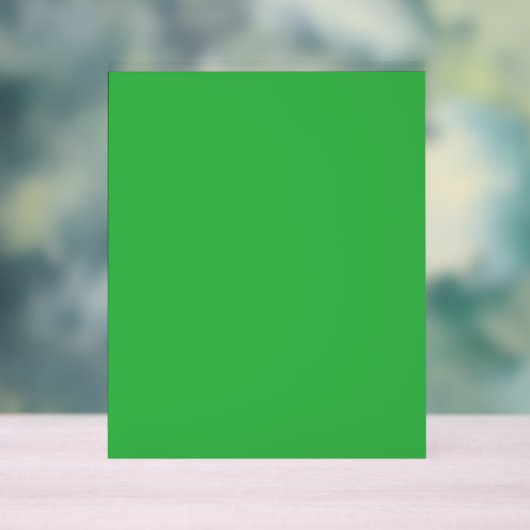 Een groene achtergrond met een witte rand acryl bord (Neutraal)