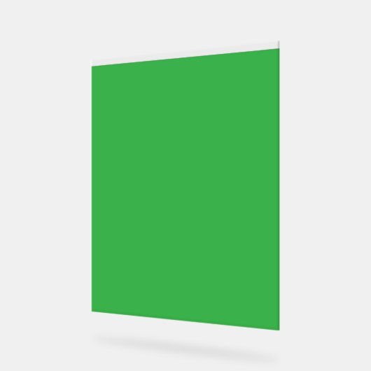 Een groene achtergrond met een witte rand acryl bord (Hoek)