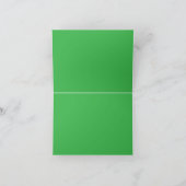 Een groene achtergrond met een witte rand bedankkaart (Binnen)