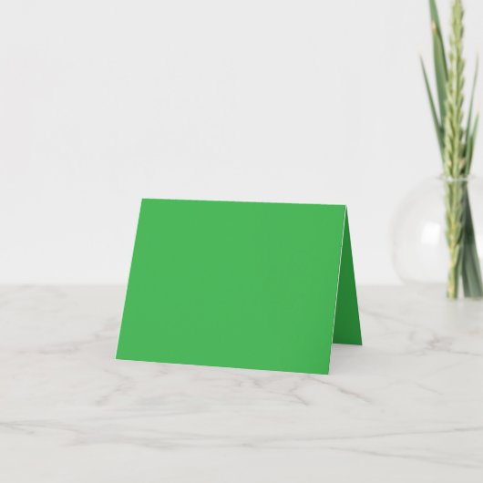 Een groene achtergrond met een witte rand bedankkaart (Voorkant)