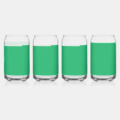 Een groene achtergrond met een witte rand blikvorm glas (Voorkant)