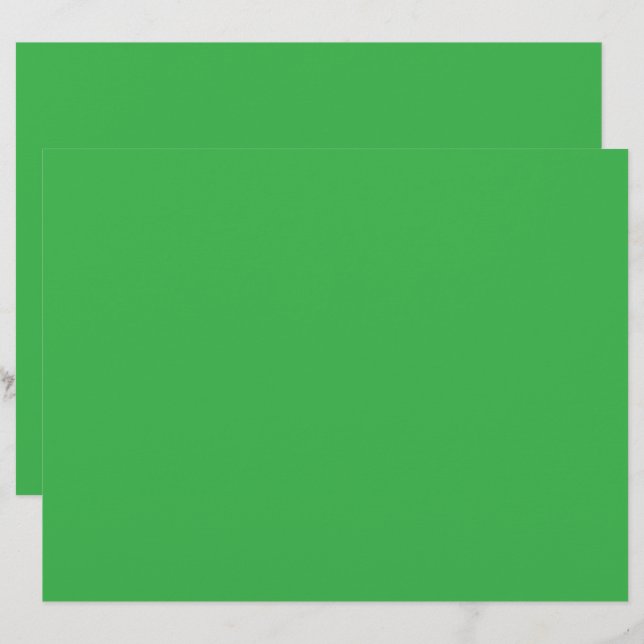 Een groene achtergrond met een witte rand briefhoofd (Voorkant / Achterkant)