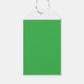 Een groene achtergrond met een witte rand cadeaulabel (Voorkant)