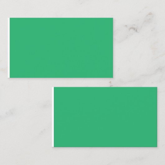 Een groene achtergrond met een witte rand contactkaartje (Voorkant / Achterkant)