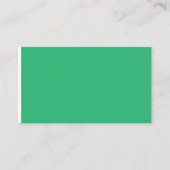 Een groene achtergrond met een witte rand contactkaartje (Voorkant)