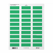 Een groene achtergrond met een witte rand etiket (Full Sheet)