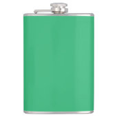Een groene achtergrond met een witte rand heupfles (Voorkant)