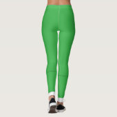 Een groene achtergrond met een witte rand leggings (Achterkant)