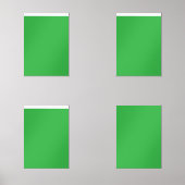 Een groene achtergrond met een witte rand muurkunst sets (Voorkant)