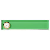 Een groene achtergrond met een witte rand naambordje (Voorkant)