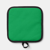 Een groene achtergrond met een witte rand pannenlap (Voorkant)
