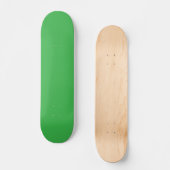 Een groene achtergrond met een witte rand persoonlijk skateboard (Voorkant)