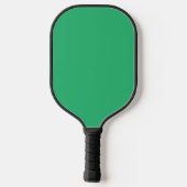 Een groene achtergrond met een witte rand pickleball paddle (Achterkant)
