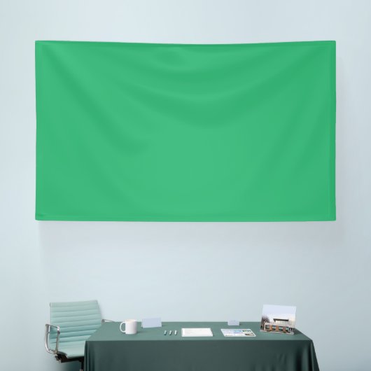 een groene achtergrond met een witte rand spandoek (Beurs)