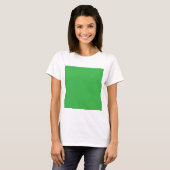 Een groene achtergrond met een witte rand t-shirt (Voorkant volledig)