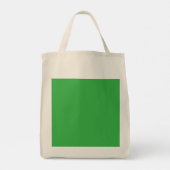 Een groene achtergrond met een witte rand tote bag (Achterkant)
