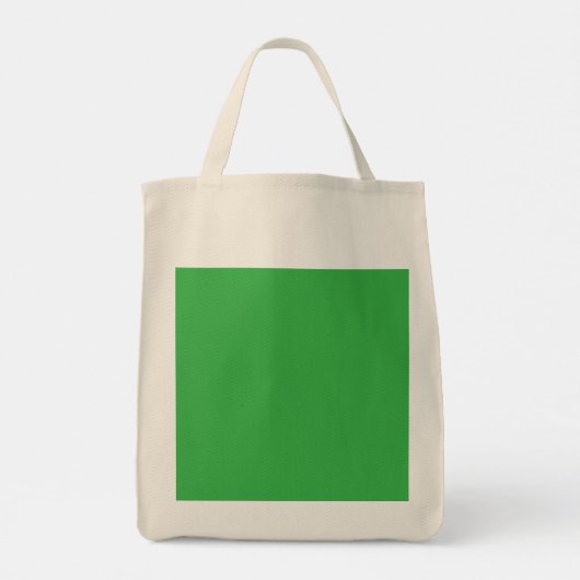 Een groene achtergrond met een witte rand tote bag (Achterkant)