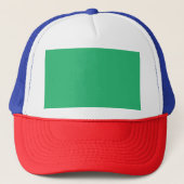 Een groene achtergrond met een witte rand trucker pet (Voorkant)