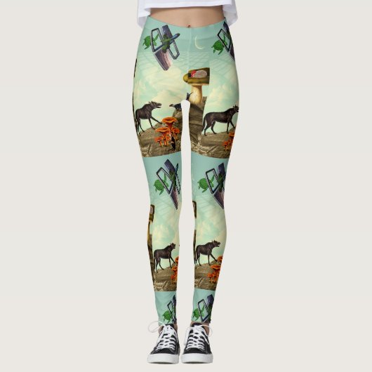 Een groene, adembenemende planeet leggings (Voorkant)
